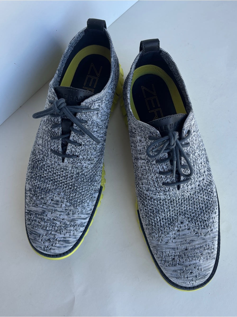 Cole Haan gray & black speckled knit sneakers